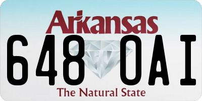 AR license plate 648OAI