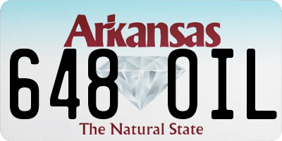 AR license plate 648OIL