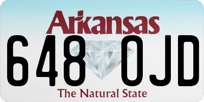 AR license plate 648OJD