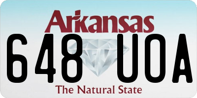 AR license plate 648UOA