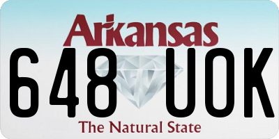 AR license plate 648UOK