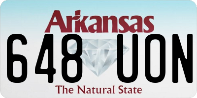 AR license plate 648UON