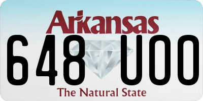 AR license plate 648UOO