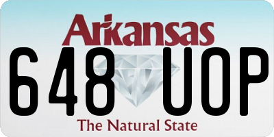 AR license plate 648UOP