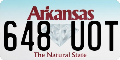AR license plate 648UOT