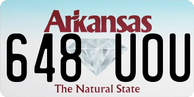 AR license plate 648UOU