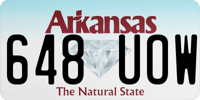 AR license plate 648UOW