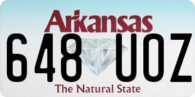 AR license plate 648UOZ