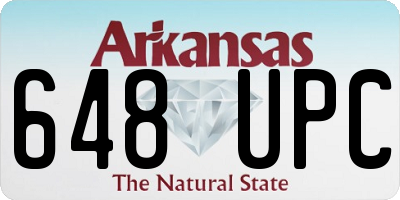 AR license plate 648UPC