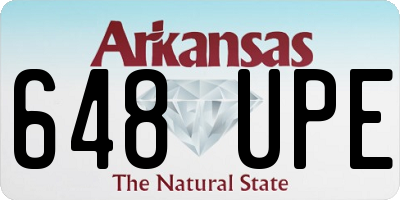 AR license plate 648UPE