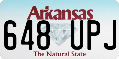 AR license plate 648UPJ