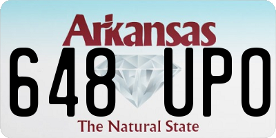 AR license plate 648UPO