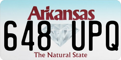 AR license plate 648UPQ