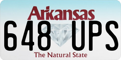 AR license plate 648UPS