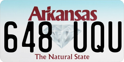AR license plate 648UQU