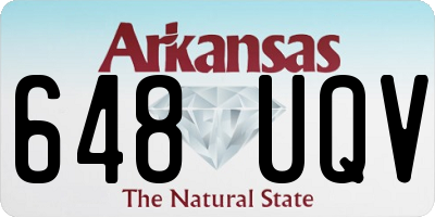 AR license plate 648UQV