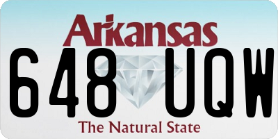 AR license plate 648UQW