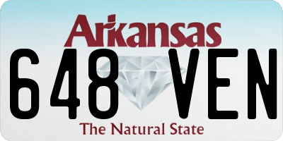 AR license plate 648VEN