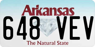 AR license plate 648VEV