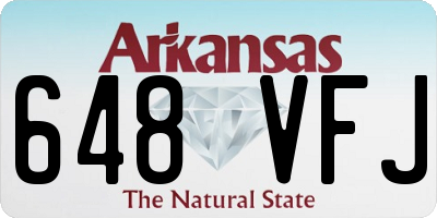 AR license plate 648VFJ