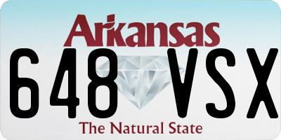 AR license plate 648VSX