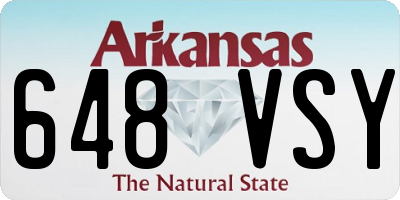 AR license plate 648VSY