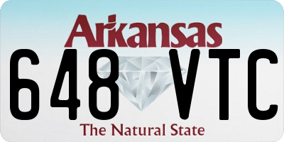 AR license plate 648VTC