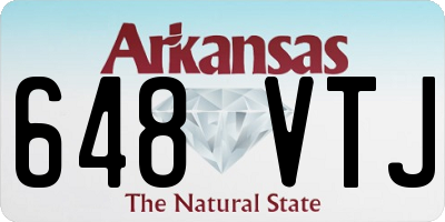 AR license plate 648VTJ