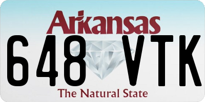 AR license plate 648VTK