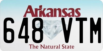 AR license plate 648VTM