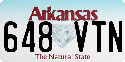 AR license plate 648VTN