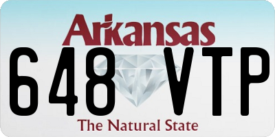 AR license plate 648VTP