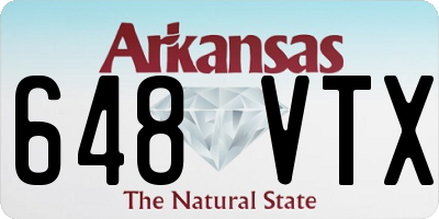 AR license plate 648VTX