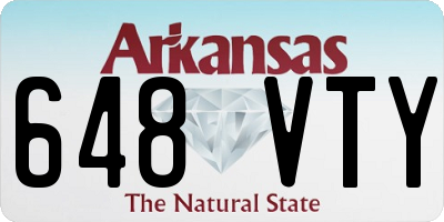 AR license plate 648VTY