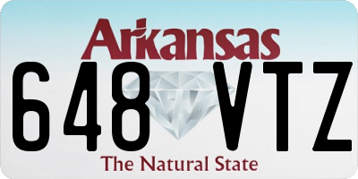 AR license plate 648VTZ