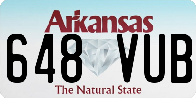 AR license plate 648VUB