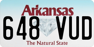 AR license plate 648VUD