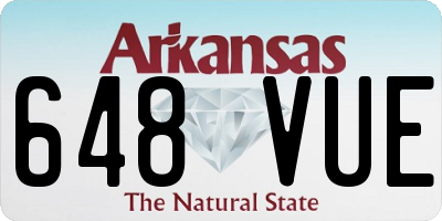 AR license plate 648VUE