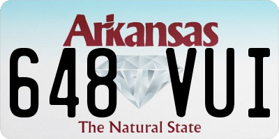 AR license plate 648VUI