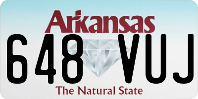 AR license plate 648VUJ