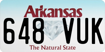 AR license plate 648VUK