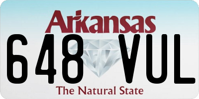 AR license plate 648VUL
