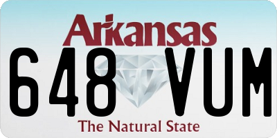 AR license plate 648VUM