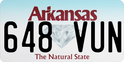 AR license plate 648VUN