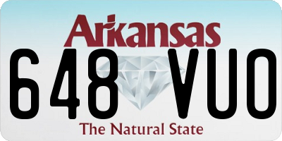 AR license plate 648VUO