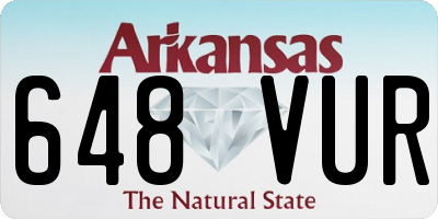AR license plate 648VUR