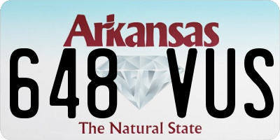 AR license plate 648VUS