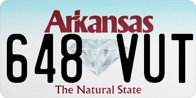 AR license plate 648VUT