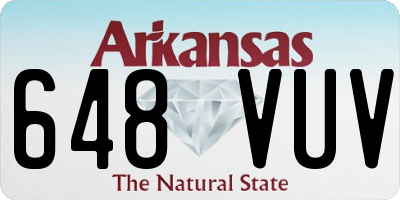 AR license plate 648VUV