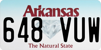 AR license plate 648VUW